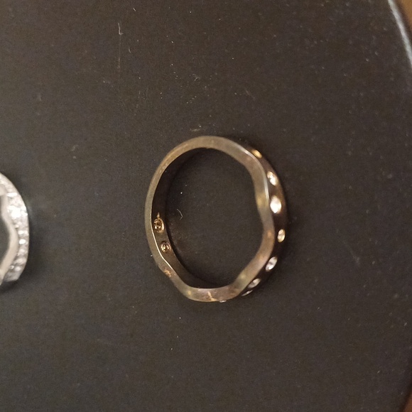 Swarovski Ring 2 Bands Authentic w faux diamond crystal US 5.5 + a gift - Picture 5 of 8